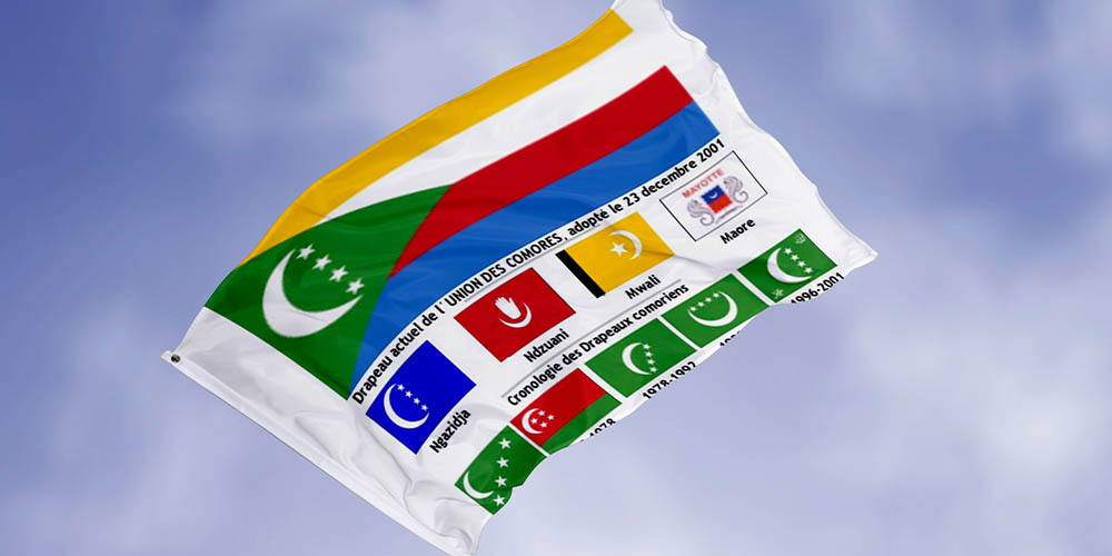 Evolution du drapeau des Comores