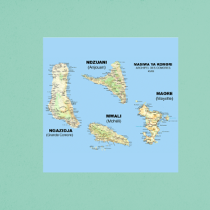 Carte de l'archipel des Comores